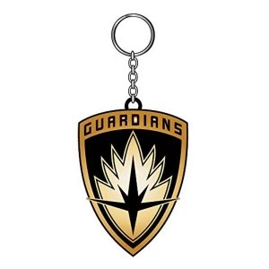 Image of Marvel Comics Guardians of the Galaxy Vol. 2 Guardians Logo Metal Shield Keychain