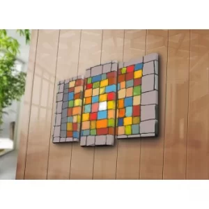 Image of 3PATK-95 Multicolor Decorative Canvas Painting (3 Pieces)