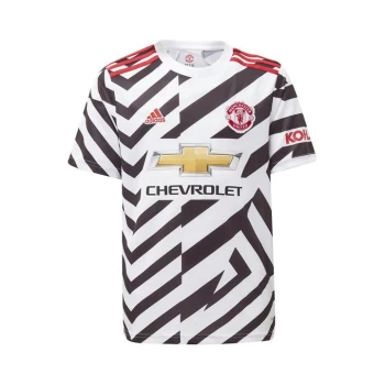 Image of adidas Manchester United Third Shirt 2020 2021 Junior - White