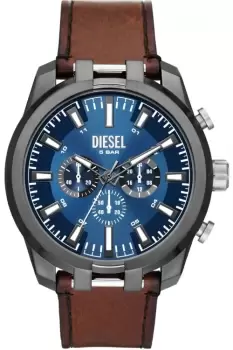 image of Diesel Mens Split Chronograph, Gunmetal Stainless Steel Watch, DZ4643