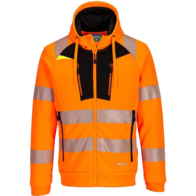 Image of Portwest DX4 Hi Vis Hoodie DX484OBR4XL Colour: Orange / Black