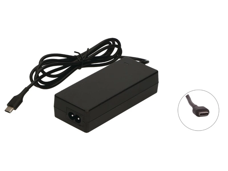 Image of 2-Power AC Adapter 5/9/15/20V 45W USB Type-C PD inc. mains cable
