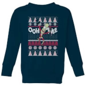 image of Rick and Morty Ooh Wee Kids Christmas Sweatshirt - Navy - 11-12 Years