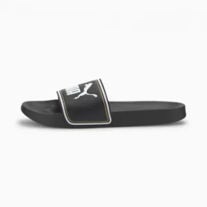 Image of Womens PUMA Leadcat Ftr Slide Sandalss, Black/Gold/Pw Size 11 Shoes
