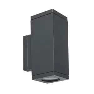 Image of Sandvik Outdoor 2 Light Up & Down Wall Light, Graphite, IP65, GU10 LED
