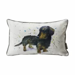 image of Crossland Grove Dachshund Watercolour Cushion 300x500mm