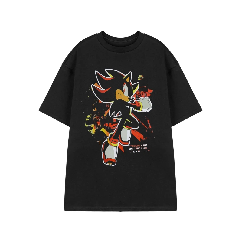Image of Sonic the Hedgehog Sonic the Hedgehog Men Short Sleeved T-Shirt in Black Size: Small Black S Male 5063203908264