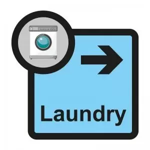 Image of Assisted Living Sign Laundry arrow right - SA FMX 305 x 310mm