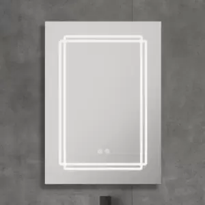 Image of NxtGen Maine Single LED Illuminated Bathroom Mirror Cabinet Tri-Colour CCT