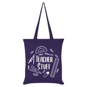 image of Grindstore Teacher Stuff Tote Bag (One Size) (Purple)