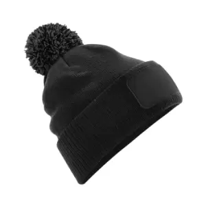 Image of Beechfield Unisex Adults Snowstar Printers Beanie (One Size) (Black/Graphite)