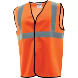 image of Tuffsafe Medium Hi-vis Orange Waistcoat 1BB & B EN471