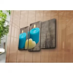 Image of 3PATK-46 Multicolor Decorative Canvas Painting (3 Pieces)
