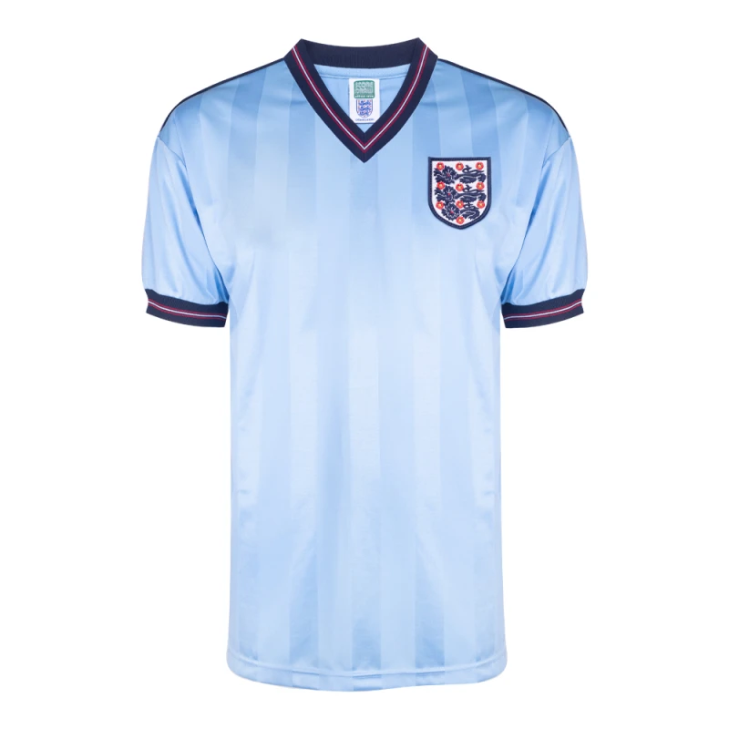 Image of Score Draw England 1986 Third Retro Football Shirt ENG86TPYSS-S S Mens Sportswear