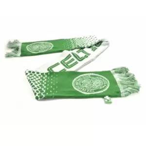 image of Celtic FC Official Football Fade Jacquard Scarf (One Size) (Green/White)