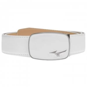Image of Mizuno Leather Logo Golf Belt - White