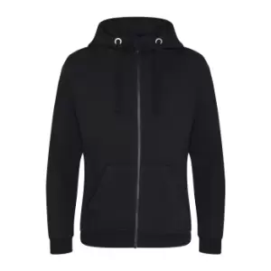 Image of AWDis Just Hoods Mens Graduate Heavyweight Full Zip Hoodie (3XL) (Jet Black)