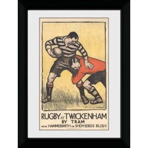 image of Transport For London Rugby At Twickenham 50 x 70 Framed Collector Print