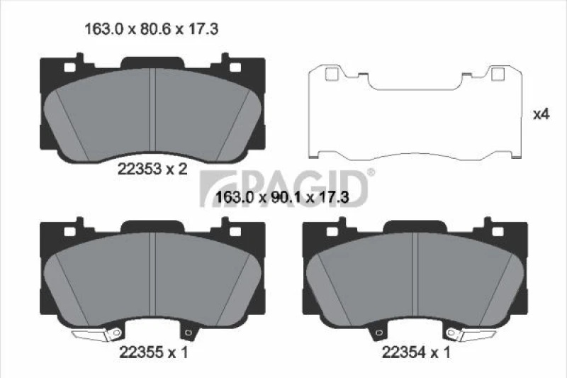 Image of Brake pad set PAGID T2675N