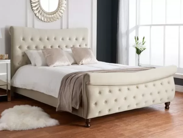 Image of Birlea Copenhagen 6ft Super King Size Stone Fabric Bed Frame