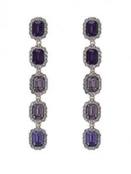 Image of Mood Mood Rose Gold Plated Tonal Purple Drop Earrings