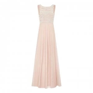 image of Adrianna Papell Sleeveless Bead Gown - SHELL