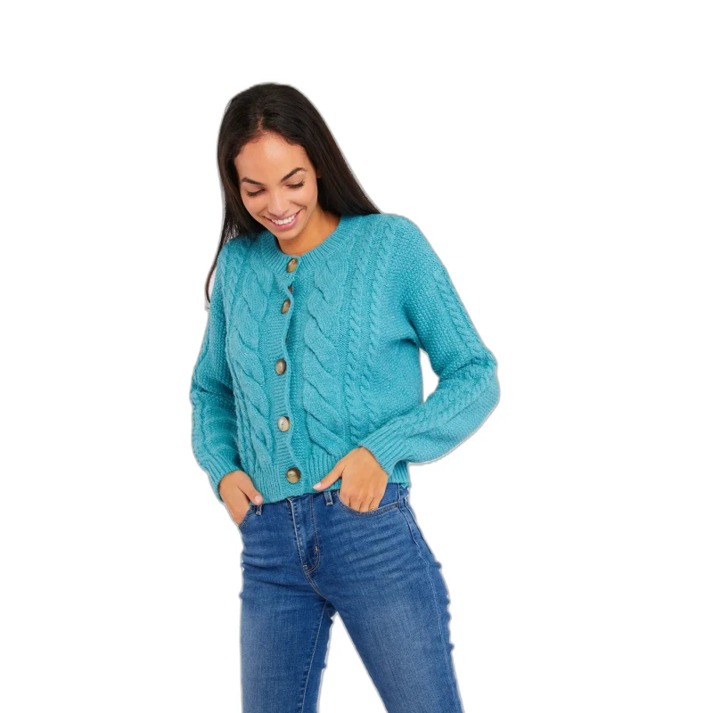 Image of banana moon Womens cardigan Banana Moon Abby Choctaw Bleu Female L