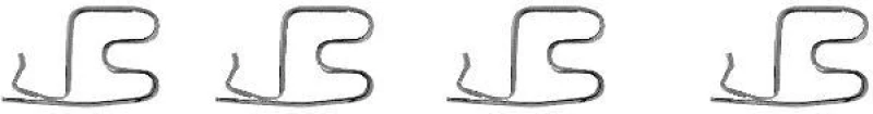 Image of HELLA Brake pad fitting kit HELLA 8DZ 355 202-671