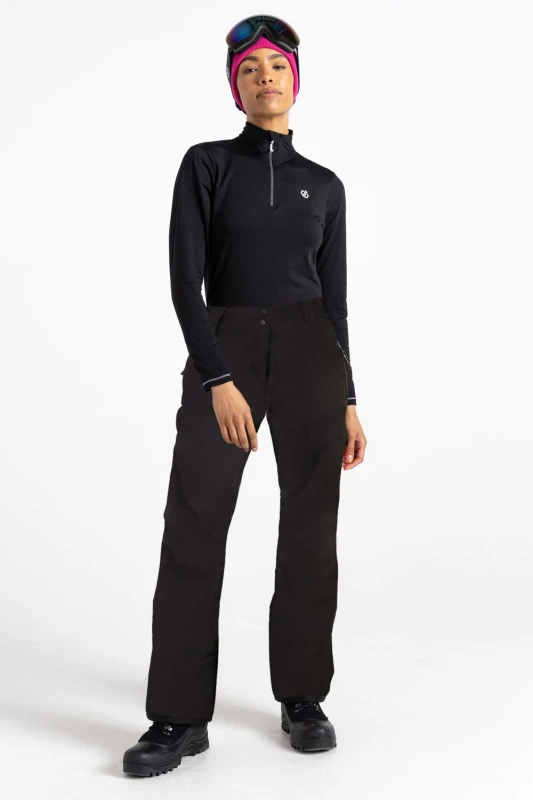 Image of Dare 2b Womens Ice Waterproof Ski Pants in Jet Black Size: 12 Jet Black Female 12