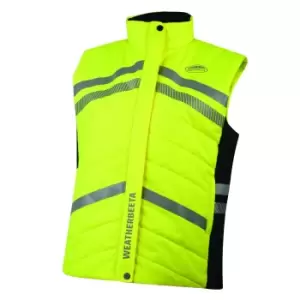 image of Weatherbeeta Childrens/Kids Quilted Reflective Gilet (M) (Hi Vis Yellow)