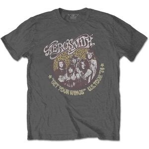 Image of Aerosmith - Cheetah Print Unisex XX-Large T-Shirt - Grey