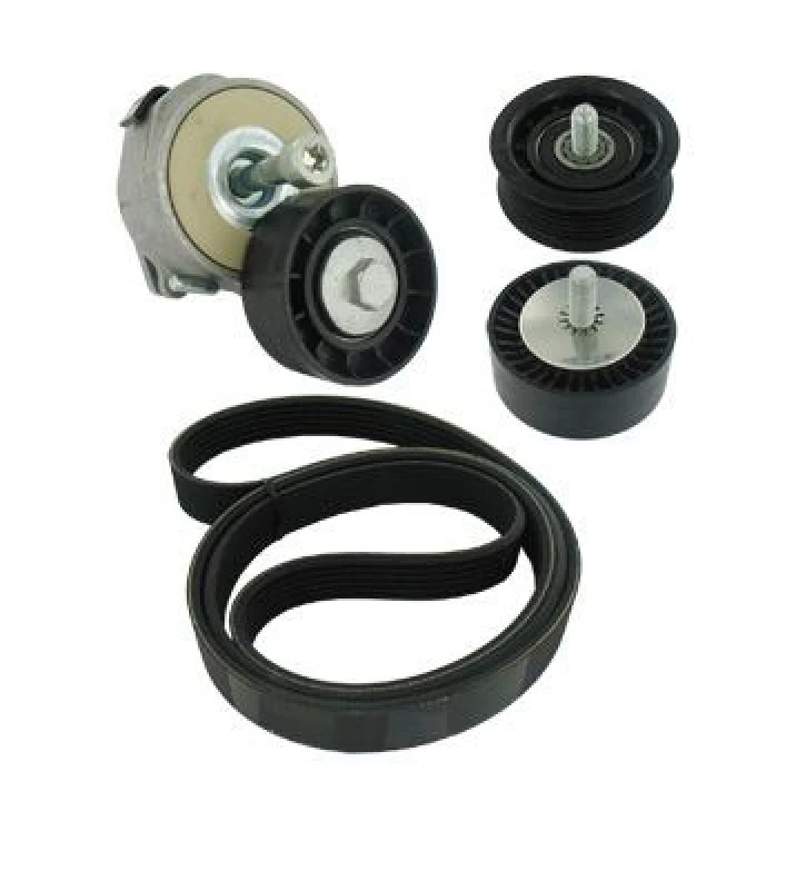 Image of SKF VKMA 35602 V-ribbed belt set Check alternator freewheel clutch & replace if necessary V-Ribbed Belt Set (542)