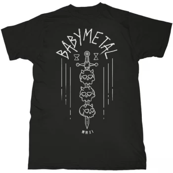 Image of Babymetal - Skull Sword Unisex Large T-Shirt - Black