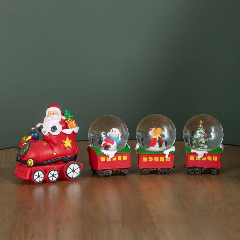 Image of 25cm All Aboard Santa's Train Christmas Snow Sphere Decoration