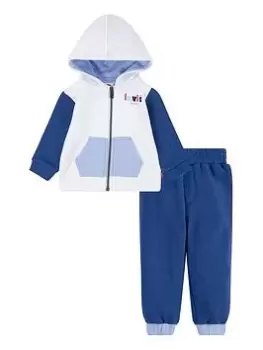 Levis Baby Boys Colorblock Hoodie Set - True Navy, Size 12 Months