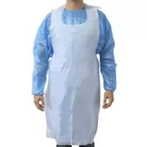 Image of ValueX Disposable Aprons 16 Micron White Flat (Pack 100) DAF100WH