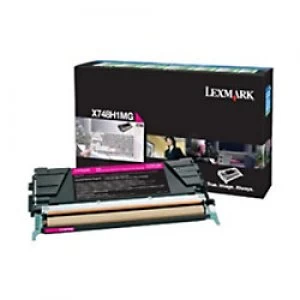 image of Lexmark X748H3MG Magenta Laser Toner Ink Cartridge