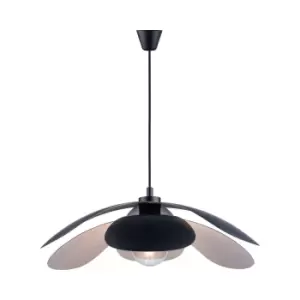 image of Maple Pendant Ceiling Light Black E27