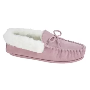 image of Mokkers Womens/Ladies Emily Moccasin Slippers (4 UK) (Pink)