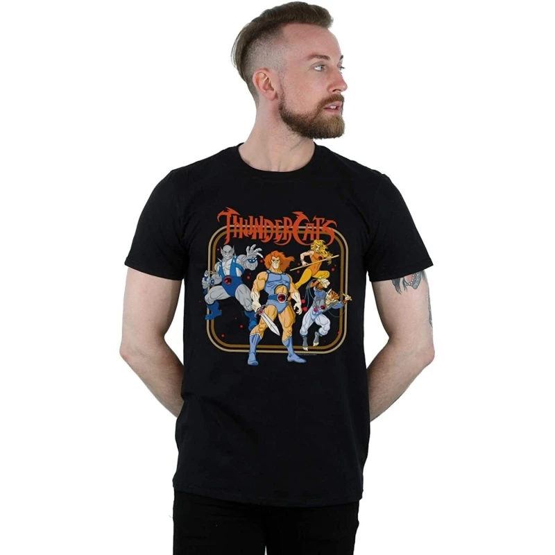 Image of Thundercats Group Shot T-Shirt True Black male
