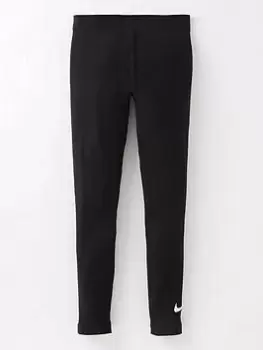 image of Nike Girls Nsw Favorites Swoosh Legging Nike Lbr, Black/White Size XS Women