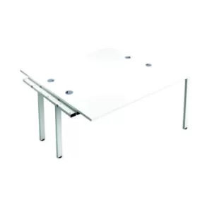 image of Jemini 2 Person Extension Bench Desk 1400x1600x730mm White/White KF808992