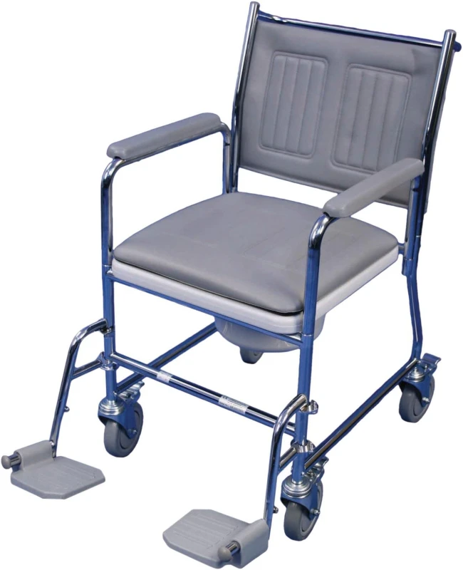 Image of Aidapt Linton Mobile Wheeled Commode Grey