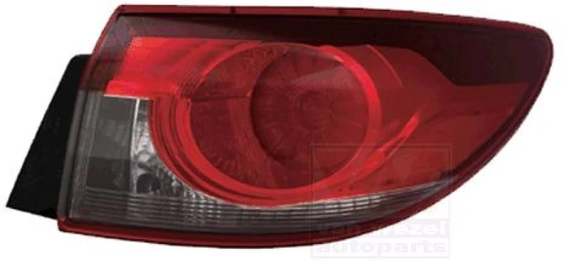 Image of VAN WEZEL 2766932 Rear light Outer section, without bulb holder, Right Combination Rearlight (391)