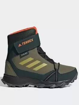 Image of Adidas Kids Terrex Snow Waterproof Boots, Dark Green, Size 5
