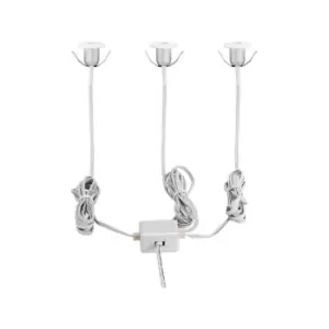 Image of 3 PACK Flush / Recessed Ceiling Downlight White Aluminium 1W Built in LED