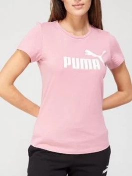 Puma Essential Logo Tee - Pink, Size XL, Women