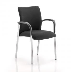 Image of Sonix Academy Visitor Chair With Arms Fabric Back Black Ref BR000003