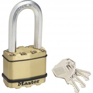 image of Masterlock Excell Brass Finish Padlock 50mm Long