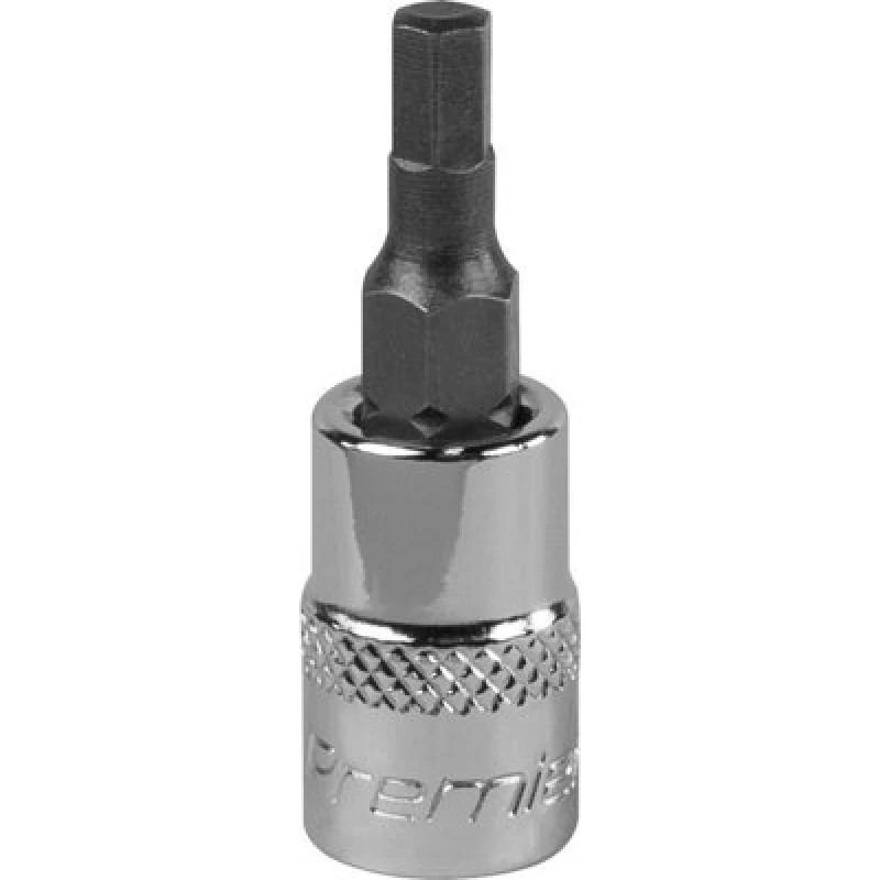 Image of Loops 4mm Forged Hex Socket Bit - 1/4" Square Drive - Chrome Vanadium Wrench Socket Multi